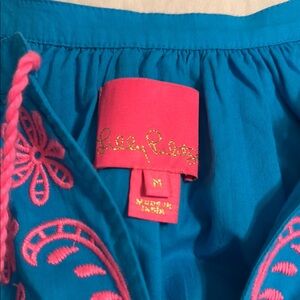 Lilly Pulitzer Blue Embroidered Summer Dress